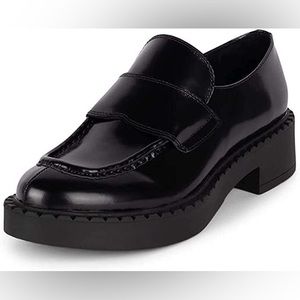 Jeffrey Campbell Librarian Vamp Moc-Toe Classic Penny Loafer Black Box